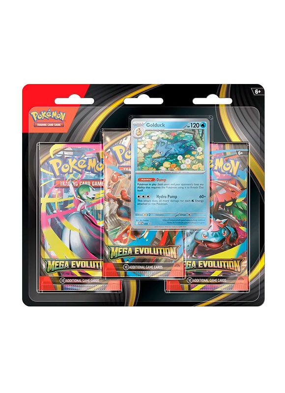Pokemon TCG: Mega Evolution - 3 Booster Blister GOLDUCK INGLES (Mega Evolutions)