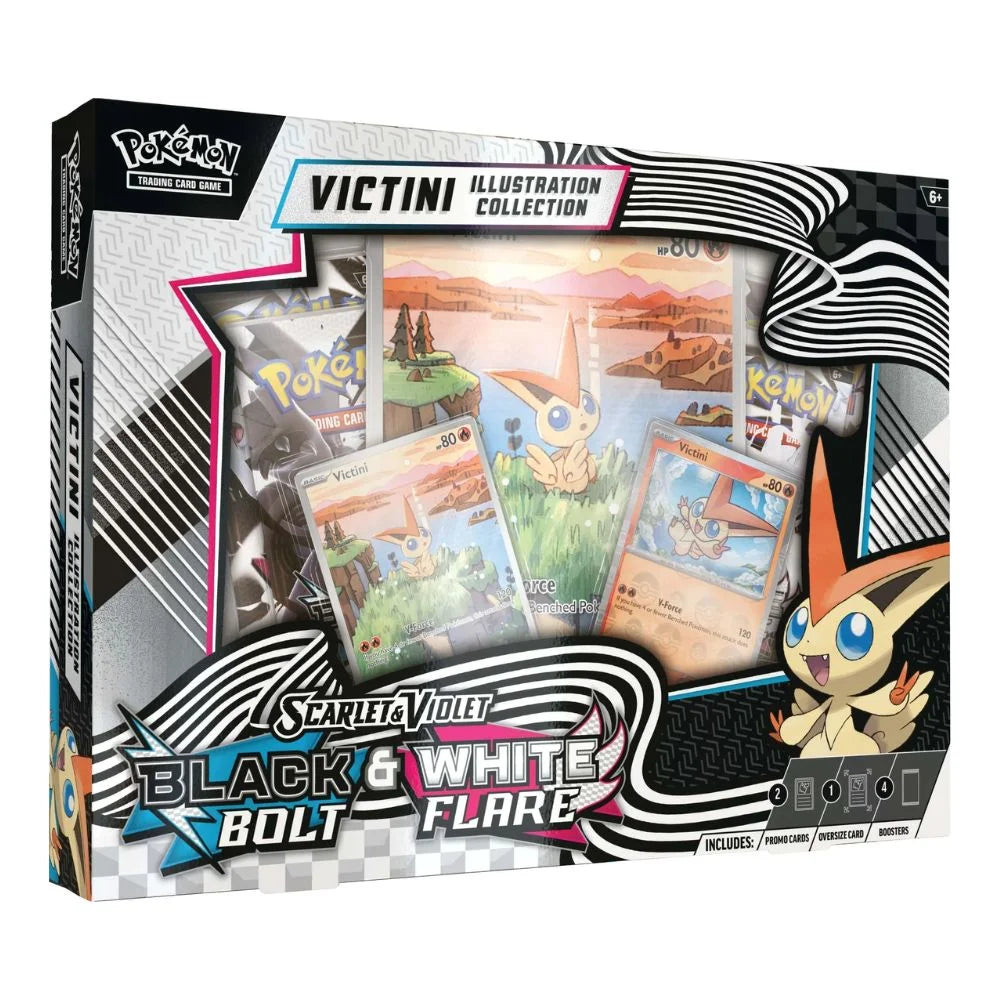Pokemon TCG: Victini Illustration Collection Black Bolt & White Flare INGLES (Scarlet & Violet)