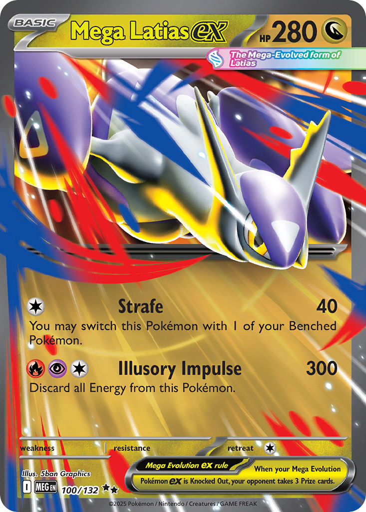 Mega Latias ex - 100/132 - Mega Evolution ME1 - Double Rare