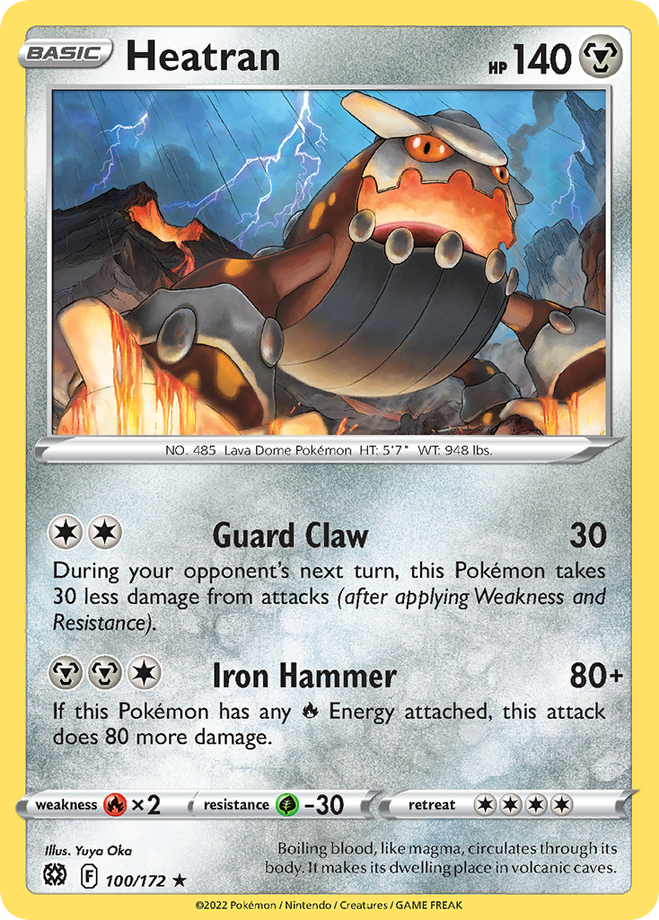 Heatran - 100/172 - Brilliant Stars SWSH9 - Rare