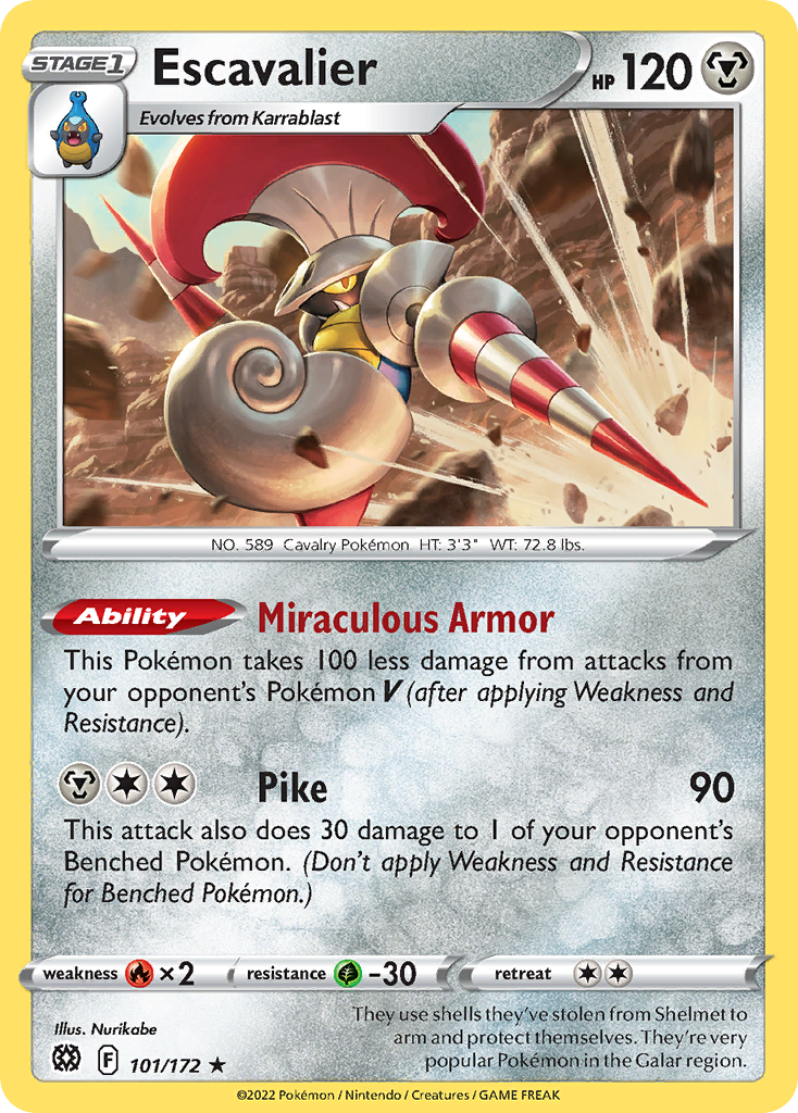 Escavalier - 101/172 - Brilliant Stars SWSH9 - Rare