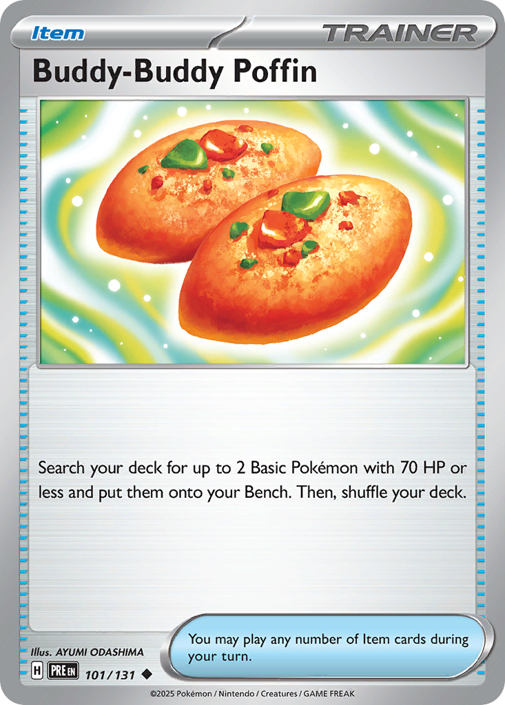 Carta Pokémon Buddy-Buddy Poffin de Prismatic Evolutions #101