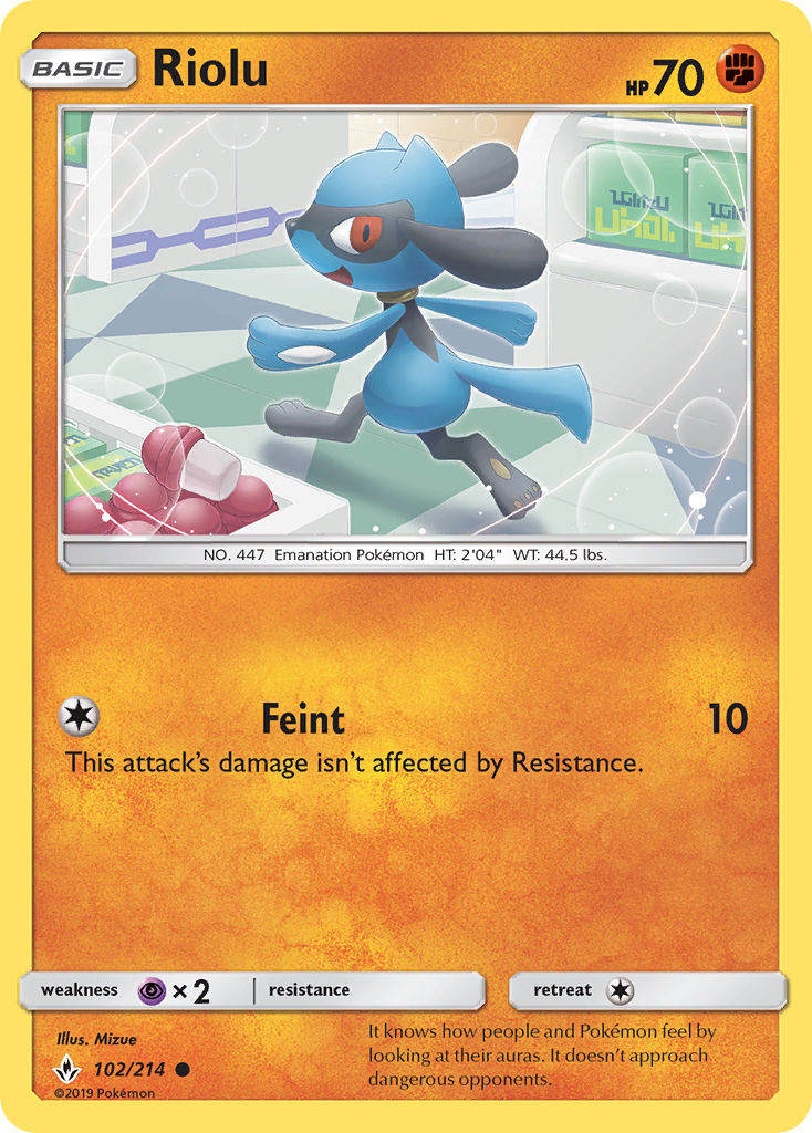 Riolu - 102/214 - Unbroken Bonds SM10 - Common