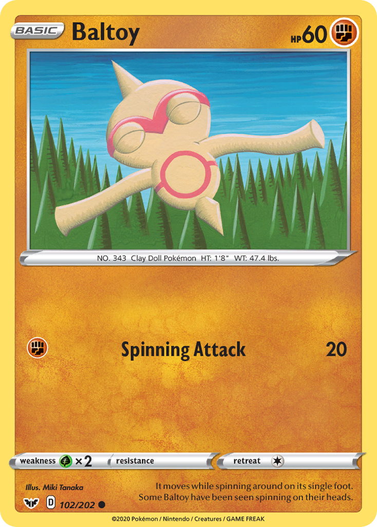 Baltoy - 102/202 - Sword & Shield SWSH1 - Common