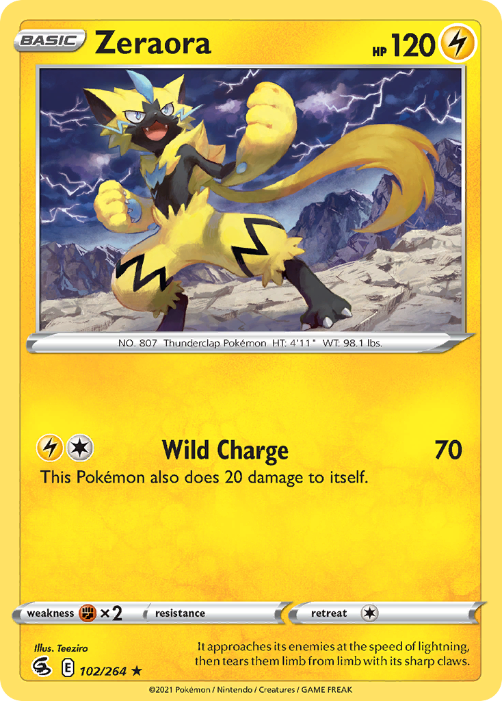 Zeraora - 102/264 - Fusion Strike SWSH8 - Rare