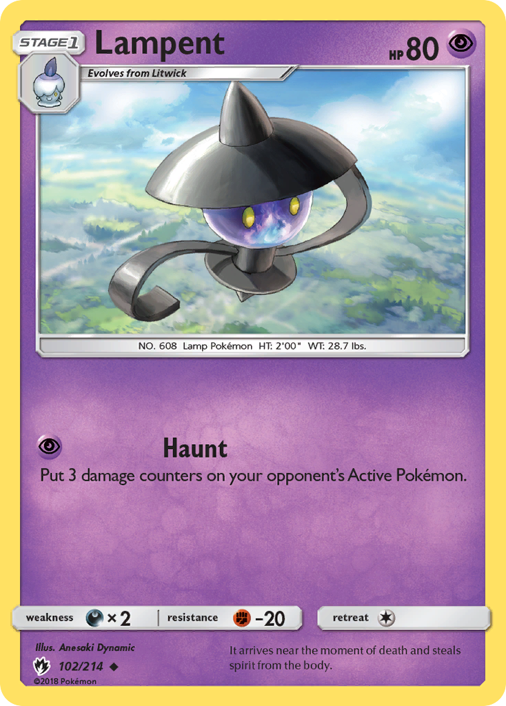 Lampent - 102/214 - Lost Thunder SM8 - Uncommon