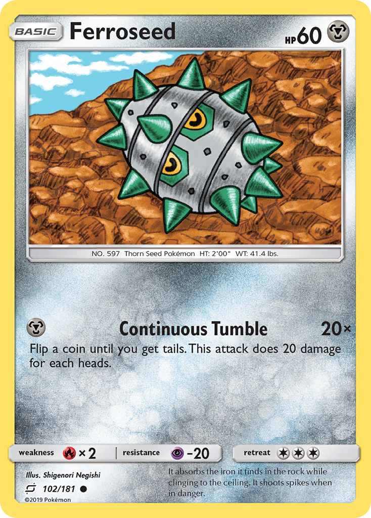Ferroseed - 102/181 - Team Up SM9 - Common