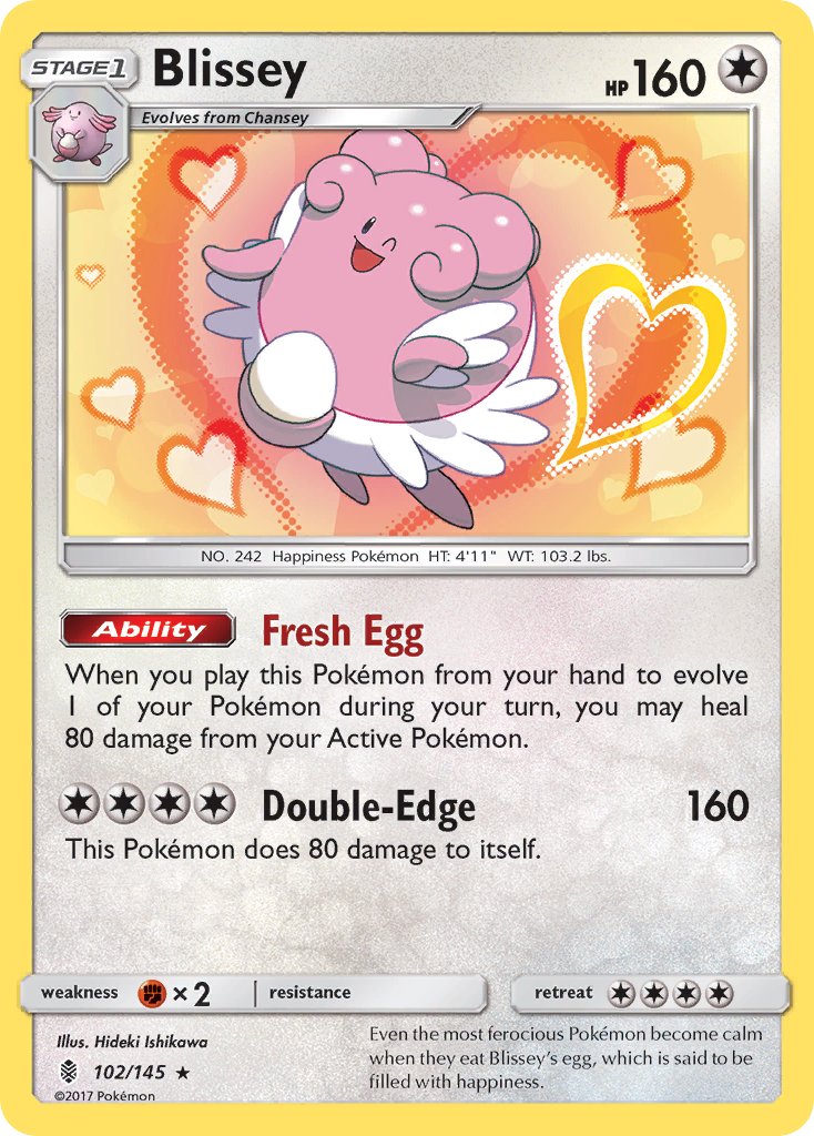 Blissey - 102/145 - Guardians Rising SM2 - Rare Holo
