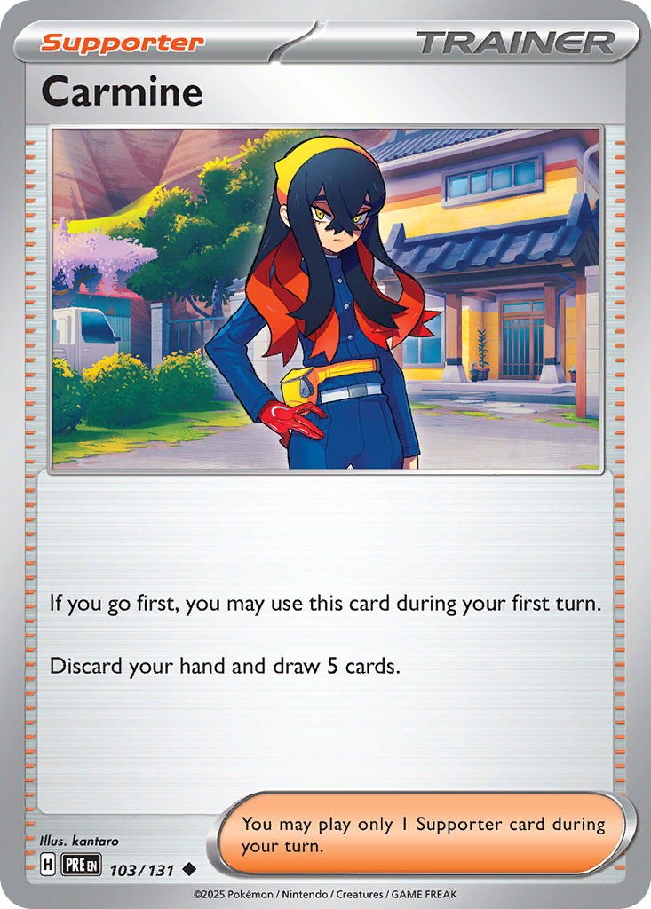 Carta Pokémon Carmine de Prismatic Evolutions #103