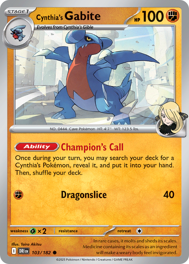 Cynthia's Gabite - 103/182 - Destined Rivals SV10 - Common