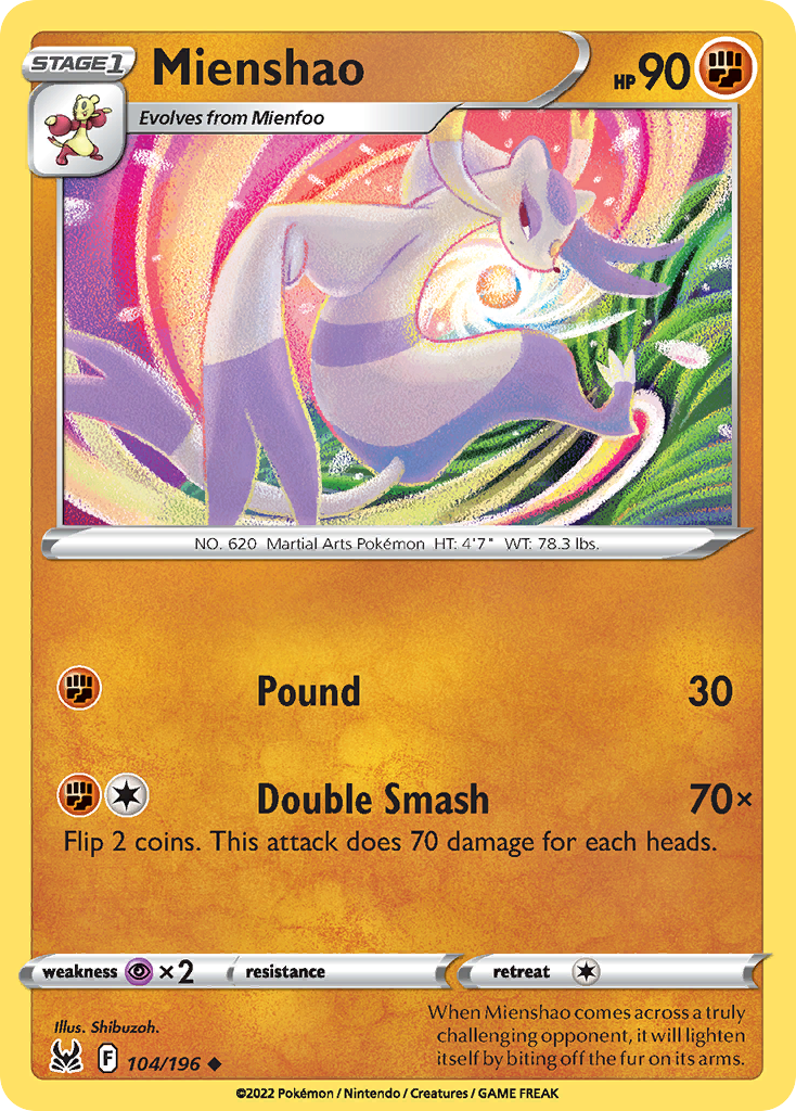 Mienshao - 104/196 - Lost Origin SWSH11 - Uncommon