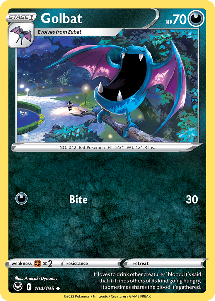 Golbat - 104/195 - Silver Tempest SWSH12 - Uncommon