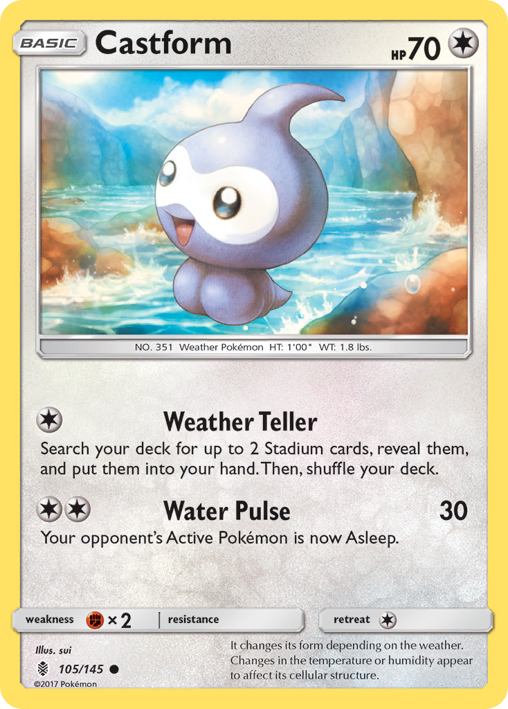 Castform - 105/145 - Guardians Rising SM2 - Common