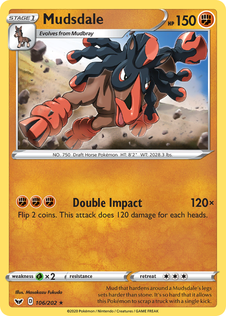 Mudsdale - 106/202 - Sword & Shield SWSH1 - Rare