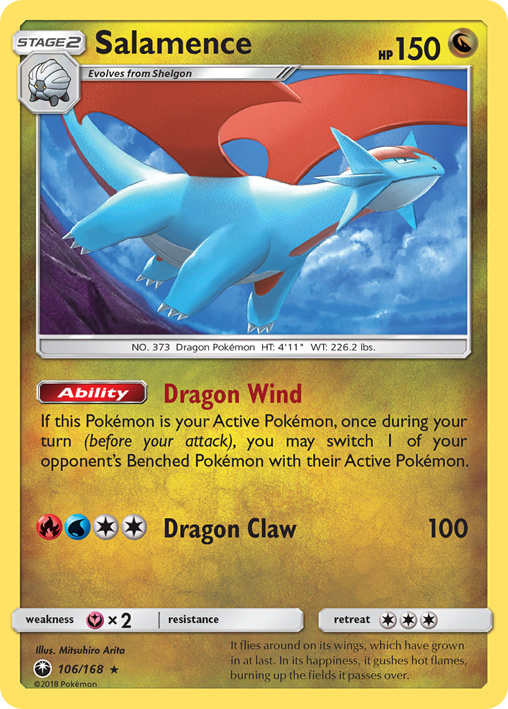 Salamence - 106/168 - Celestial Storm SM7 - Rare Holo