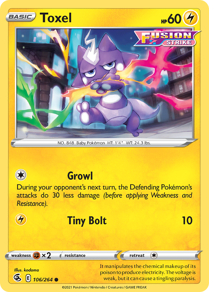 Toxel - 106/264 - Fusion Strike SWSH8 - Common