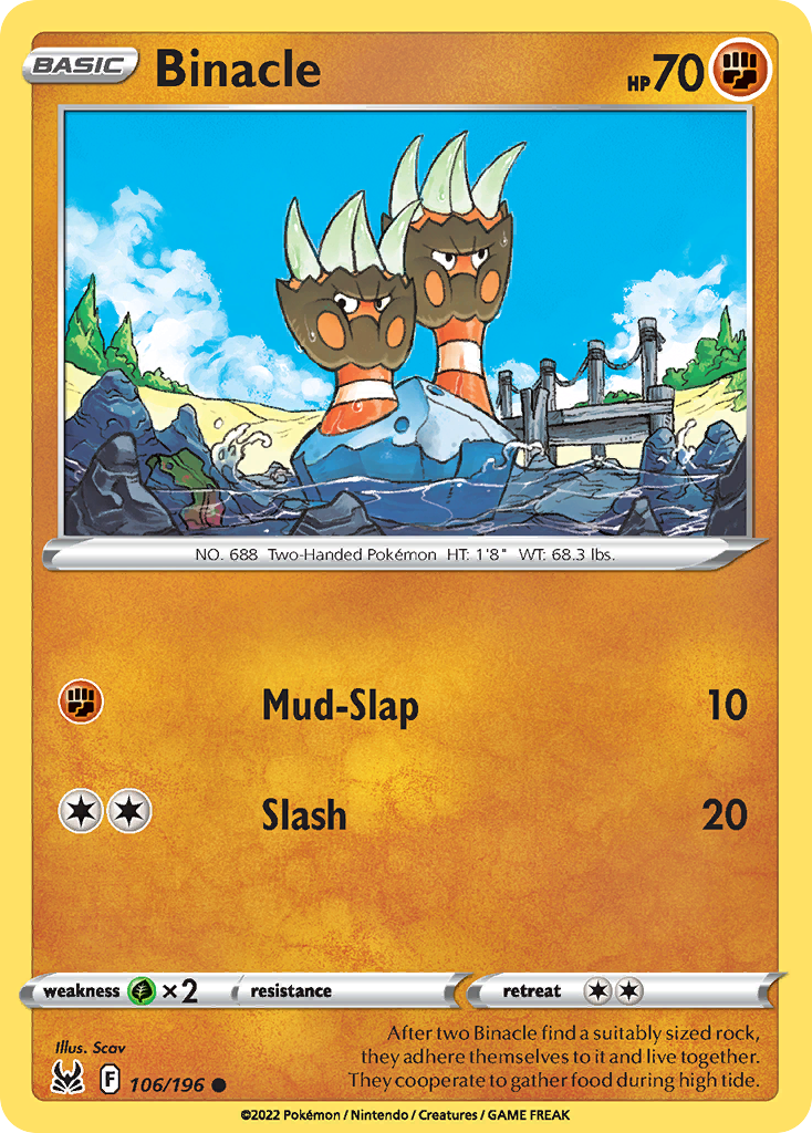 Binacle - 106/196 - Lost Origin SWSH11 - Common