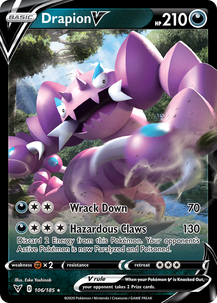 Drapion V - 106/185 - Vivid Voltage SWSH4 - Rare Holo V