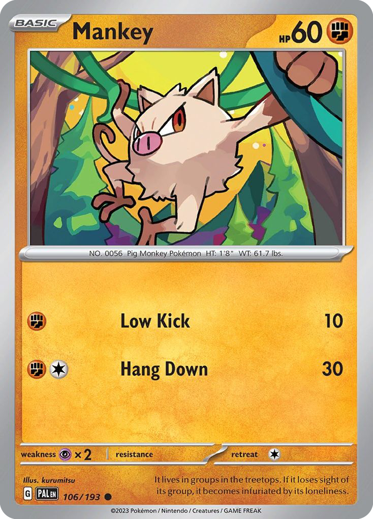 Mankey - 106/193 - Paldea Evolved SV2 - Common