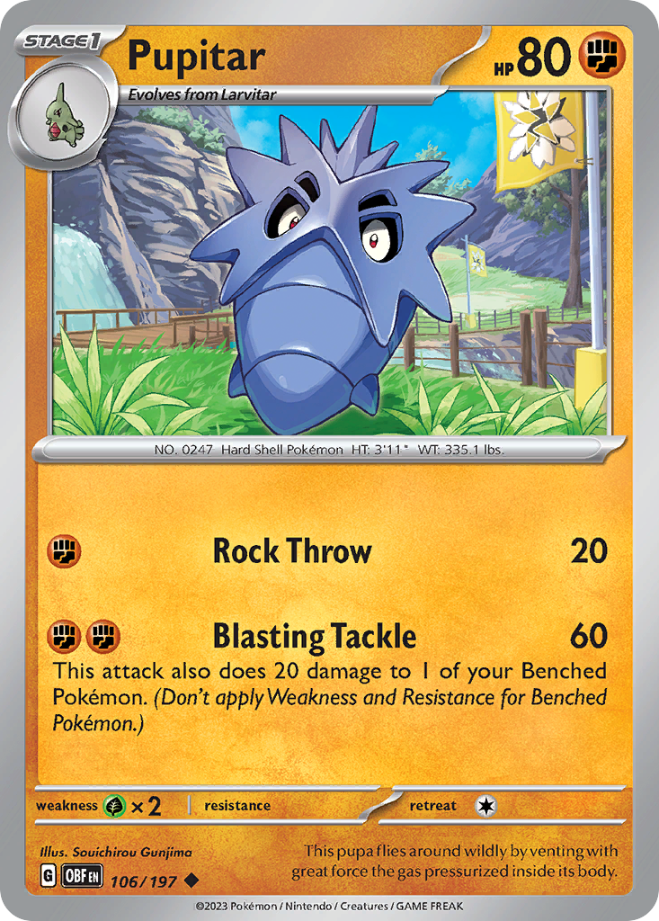 Pupitar - 106/197 - Obsidian Flames SV3 - Uncommon