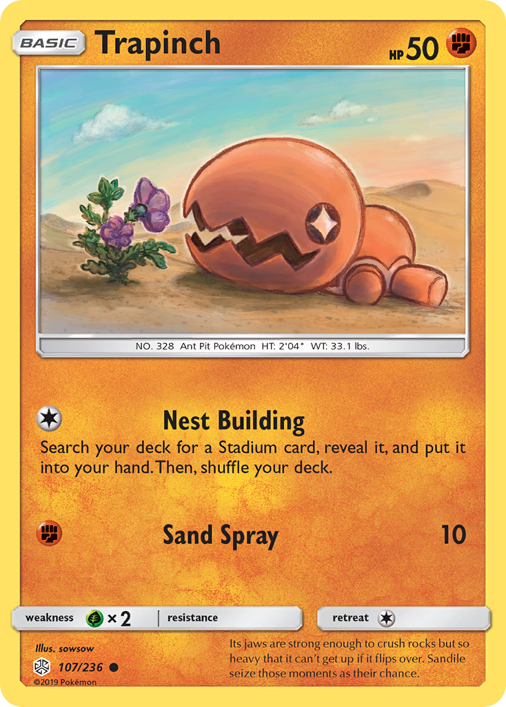 Trapinch - 107/236 - Cosmic Eclipse SM12 - Common
