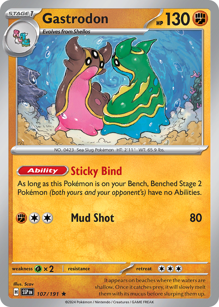 Gastrodon - 107/191 - Surging Sparks SV8 - Rare