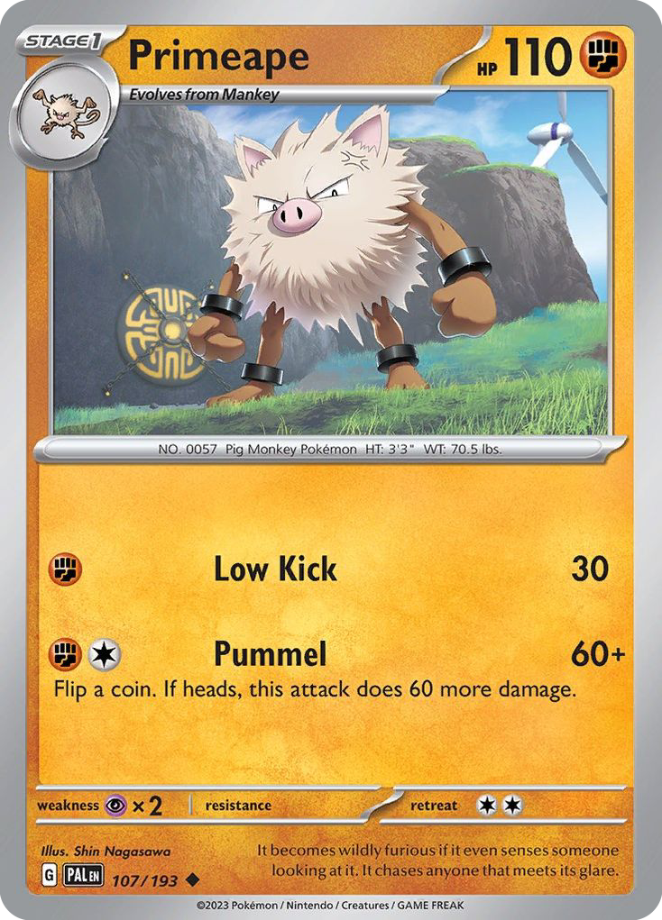 Primeape - 107/193 - Paldea Evolved SV2 - Uncommon