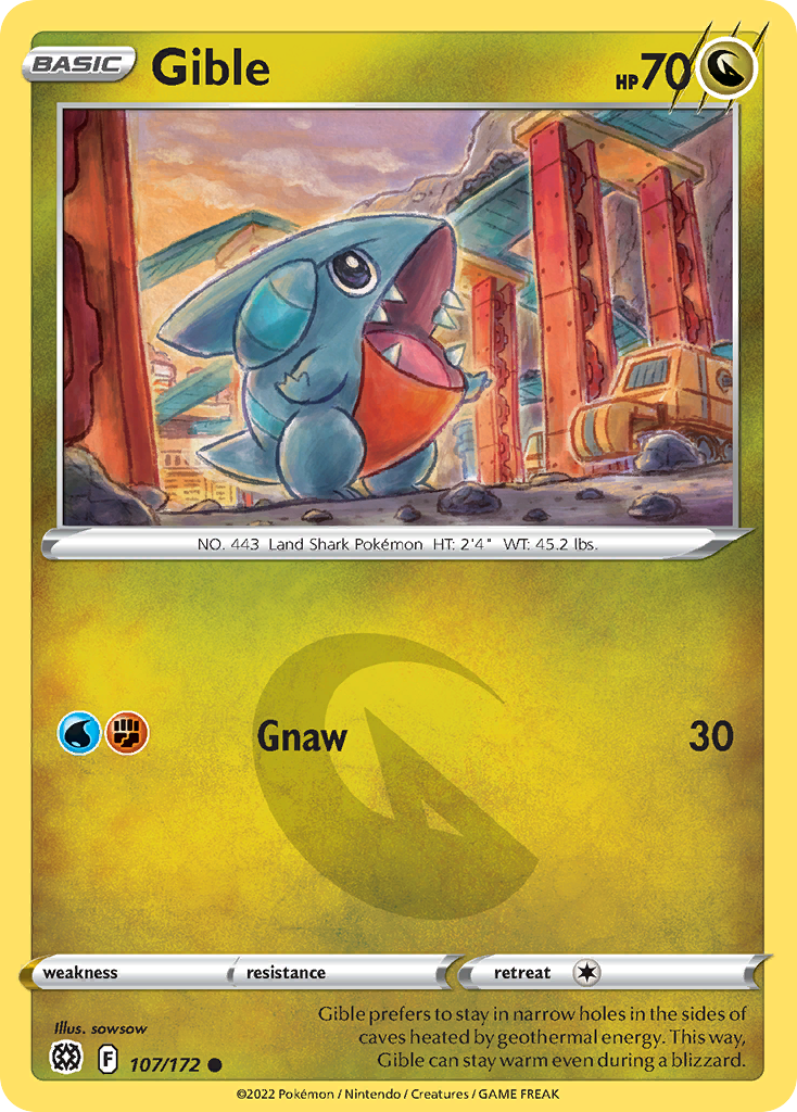 Gible - 107/172 - Brilliant Stars SWSH9 - Common