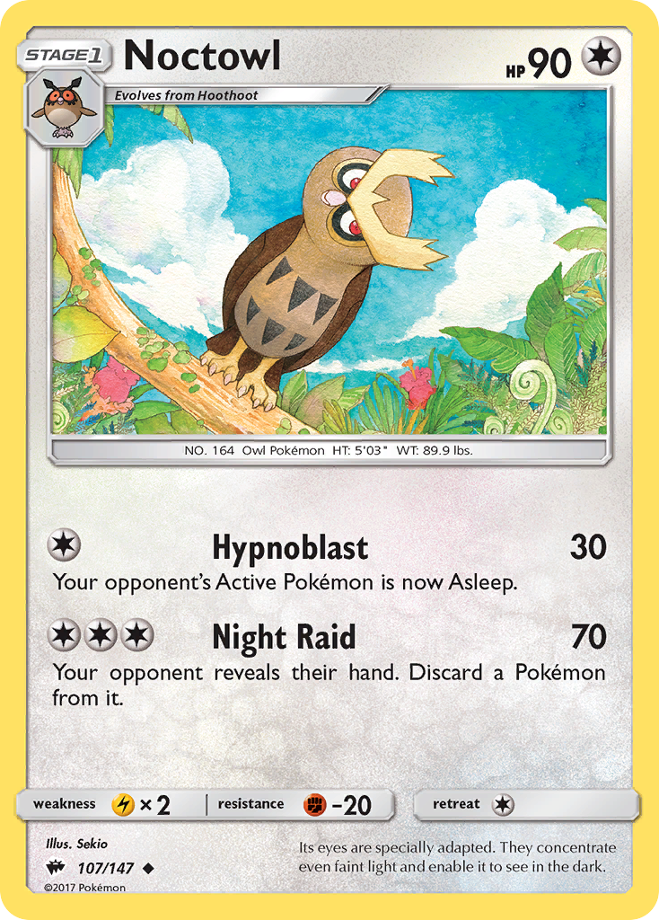 Noctowl - 107/147 - Burning Shadows SM3 - Uncommon