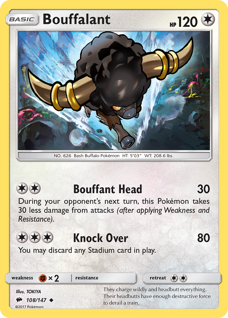 Bouffalant - 108/147 - Burning Shadows SM3 - Uncommon