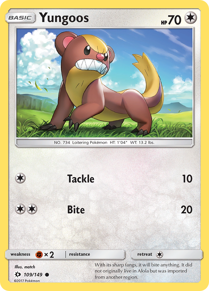 Yungoos - 109/149 - Sun & Moon SM1 - Common