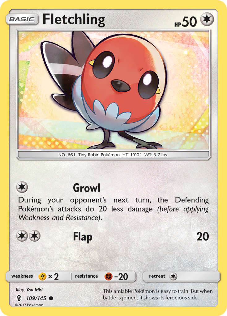 Fletchling - 109/145 - Guardians Rising SM2 - Common