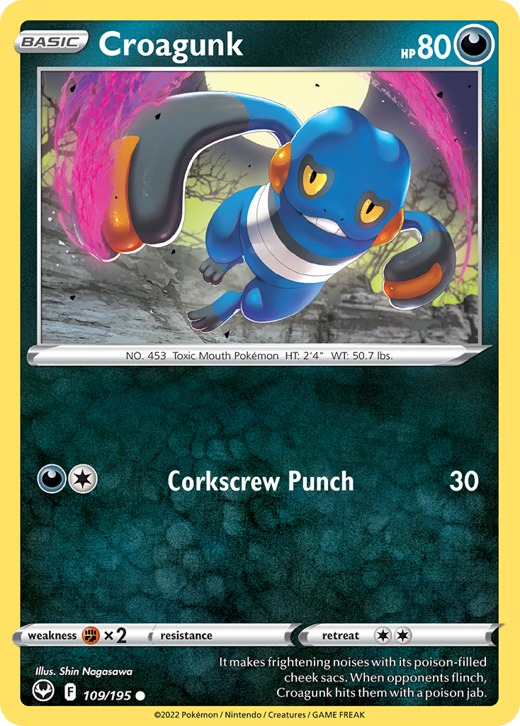 Croagunk - 109/195 - Silver Tempest SWSH12 - Common