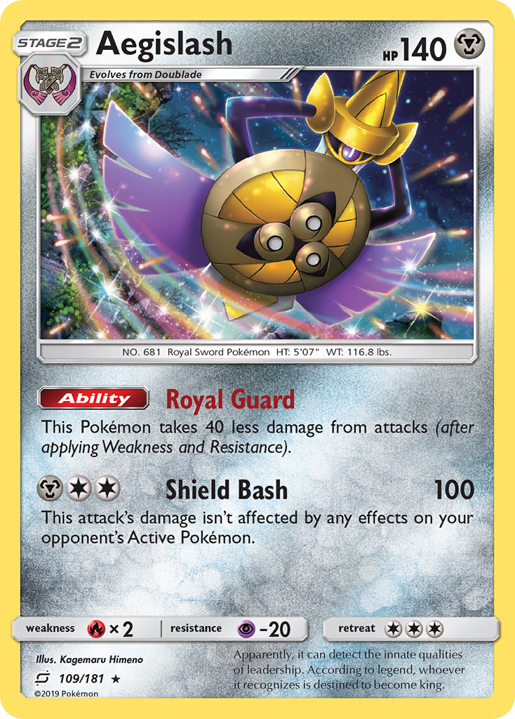 Aegislash - 109/181 - Team Up SM9 - Rare Holo