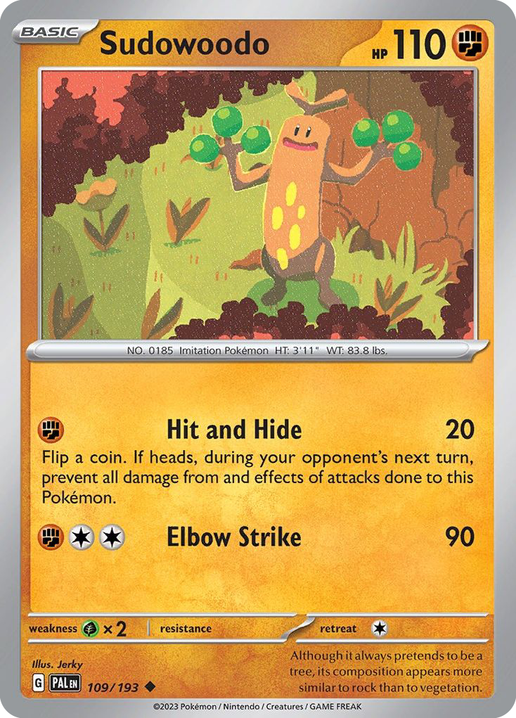 Sudowoodo - 109/193 - Paldea Evolved SV2 - Uncommon