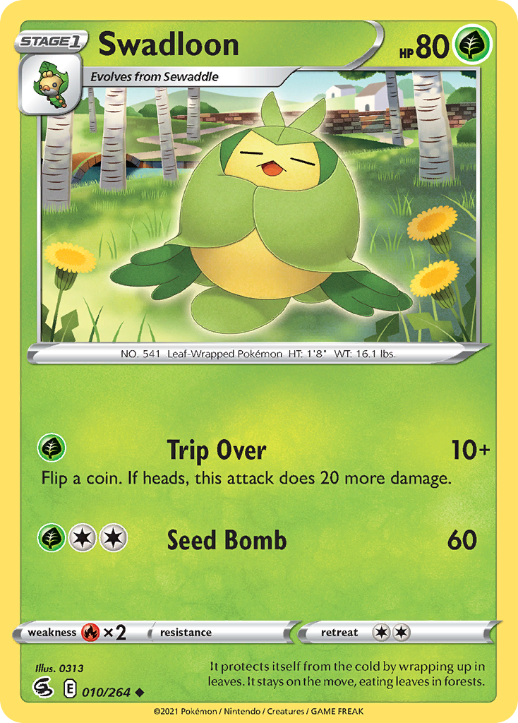 Swadloon - 10/264 - Fusion Strike SWSH8 - Uncommon