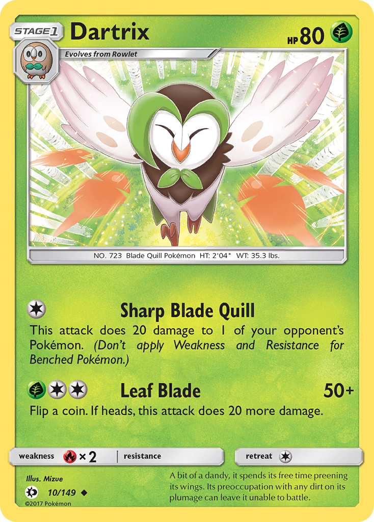 Dartrix - 10/149 - Sun & Moon SM1 - Uncommon