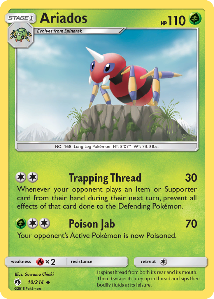 Ariados - 10/214 - Lost Thunder SM8 - Uncommon