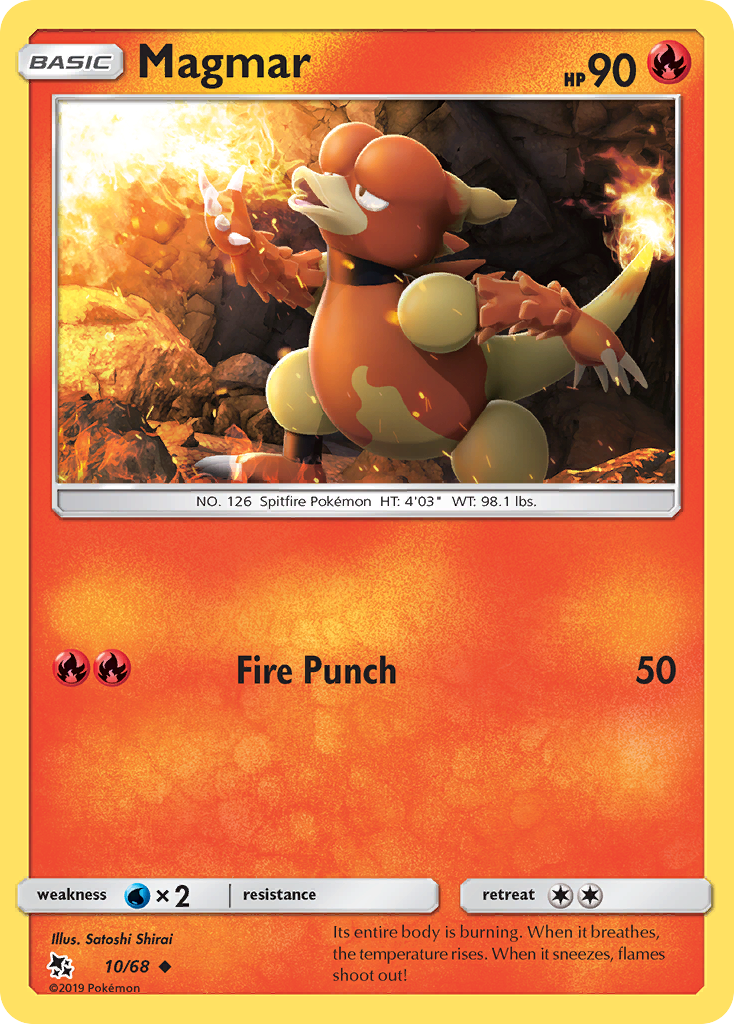 Magmar - 10/68 - Hidden Fates SM115 - Uncommon