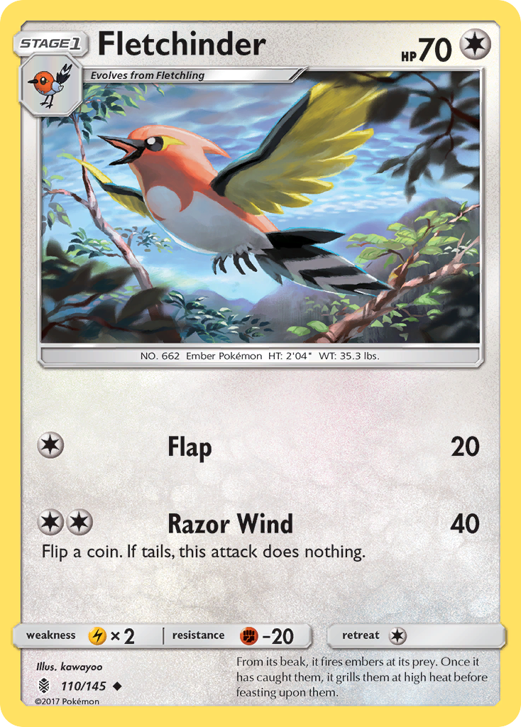 Fletchinder - 110/145 - Guardians Rising SM2 - Uncommon