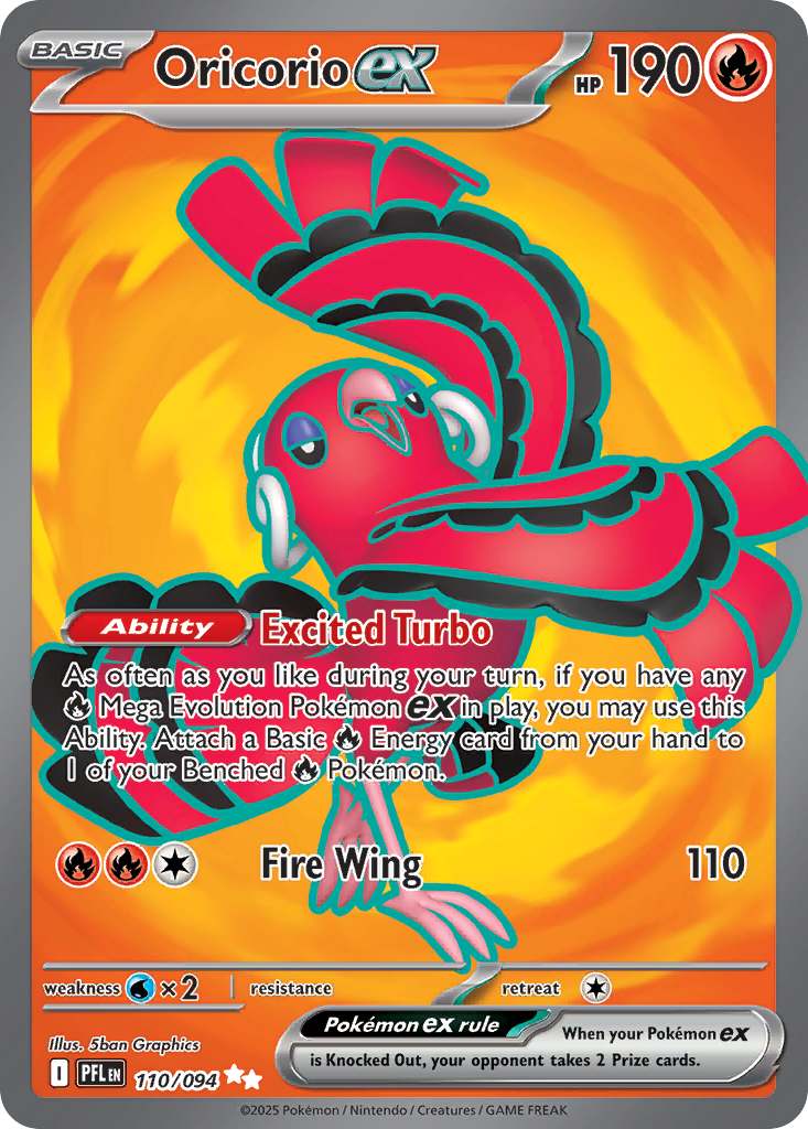 Oricorio ex - 110/94 - Phantasmal Flames ME2 - Ultra Rare
