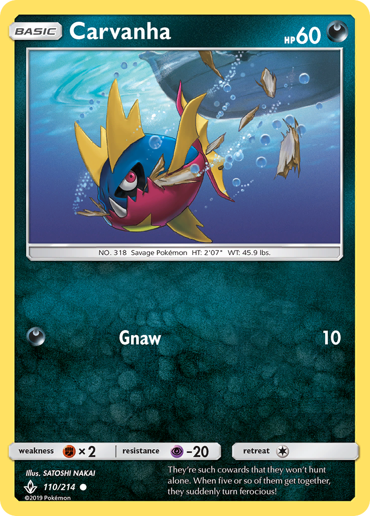 Carvanha - 110/214 - Unbroken Bonds SM10 - Common