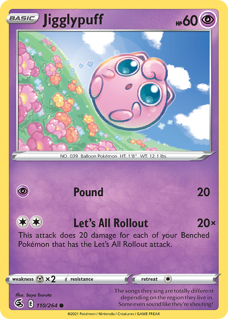 Jigglypuff - 110/264 - Fusion Strike SWSH8 - Common