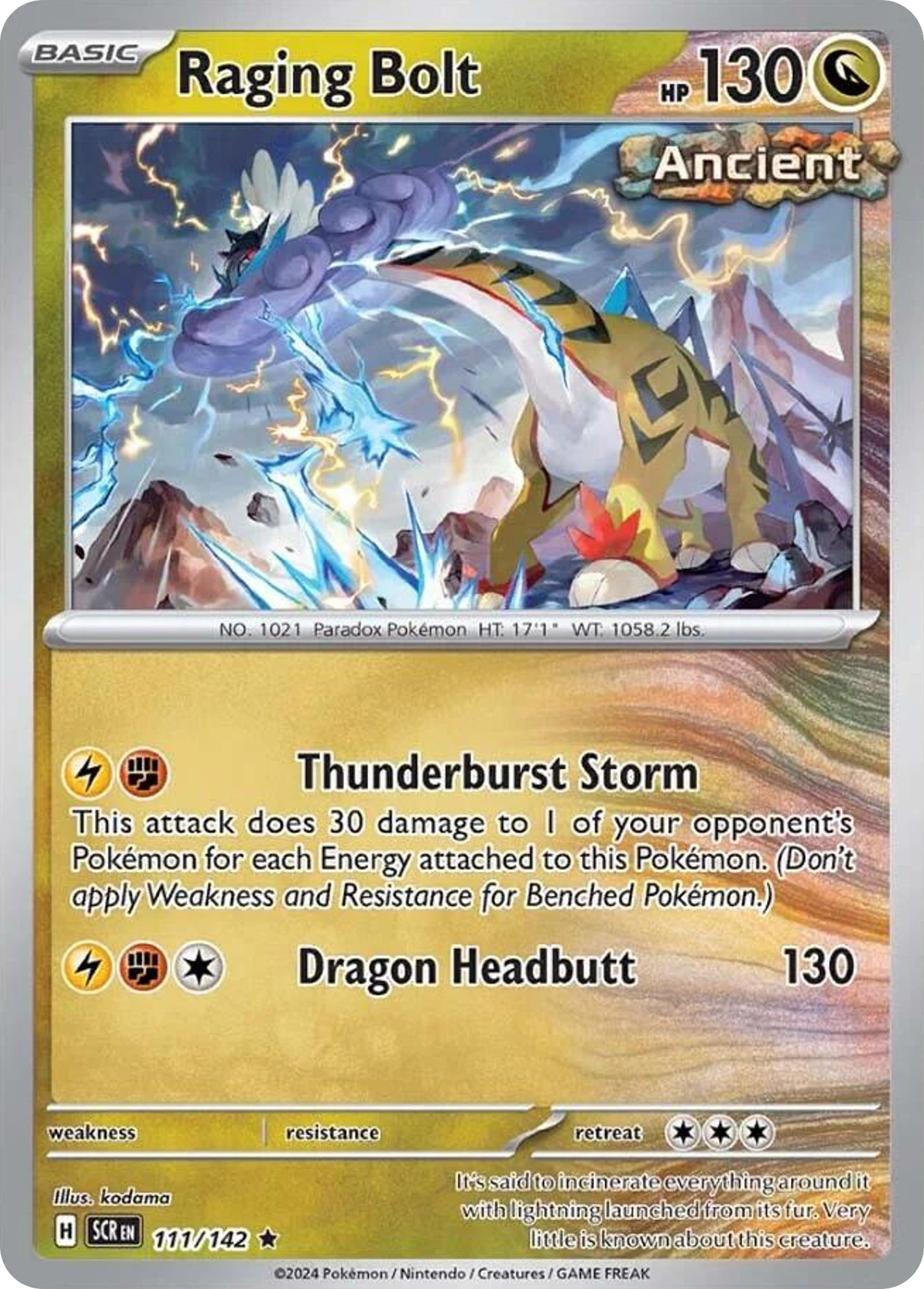 Raging Bolt - 111/142 - Stellar Crown SV7 - Rare