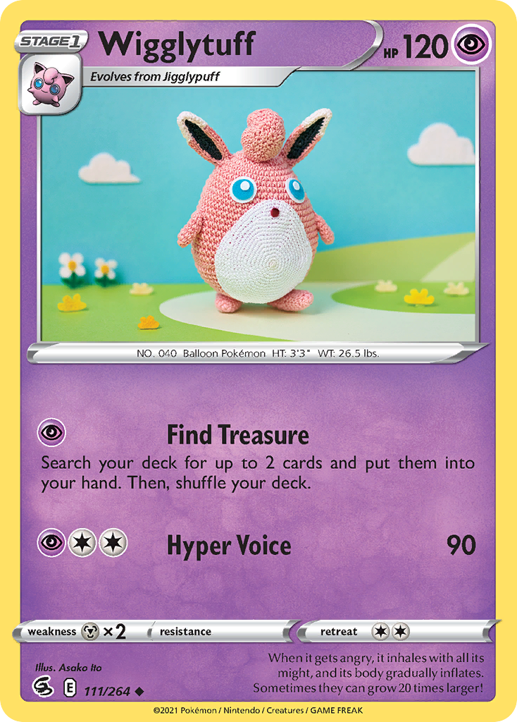 Wigglytuff - 111/264 - Fusion Strike SWSH8 - Uncommon