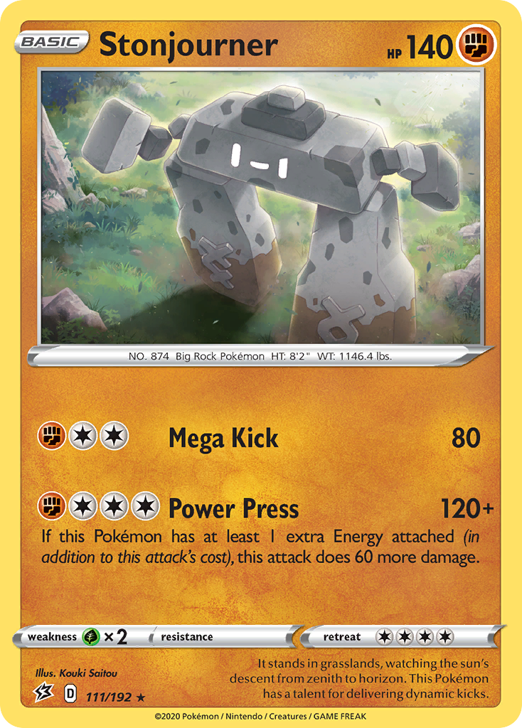Stonjourner - 111/192 - Rebel Clash SWSH2 - Rare Holo