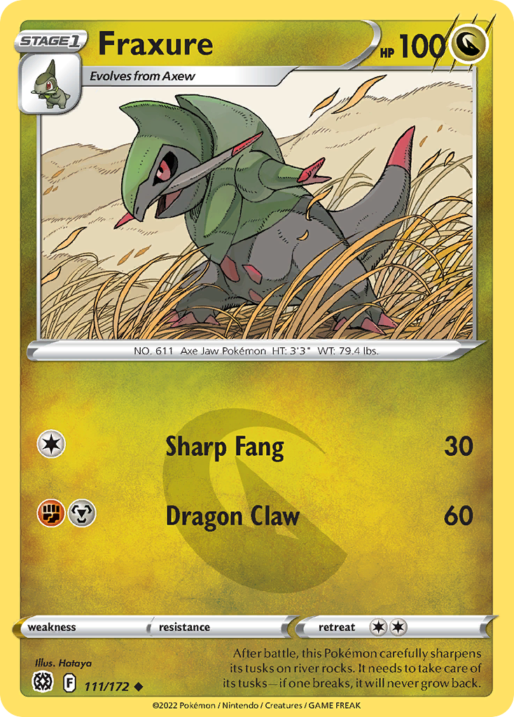 Fraxure - 111/172 - Brilliant Stars SWSH9 - Uncommon