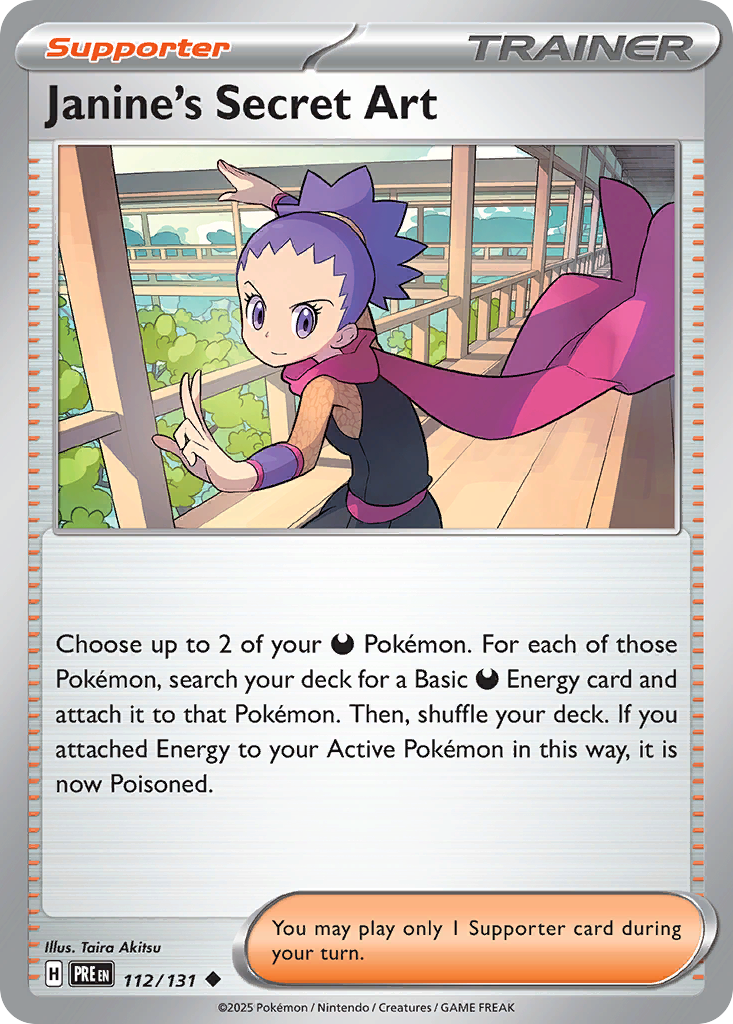 Carta Pokémon Janine's Secret Art de Prismatic Evolutions #112