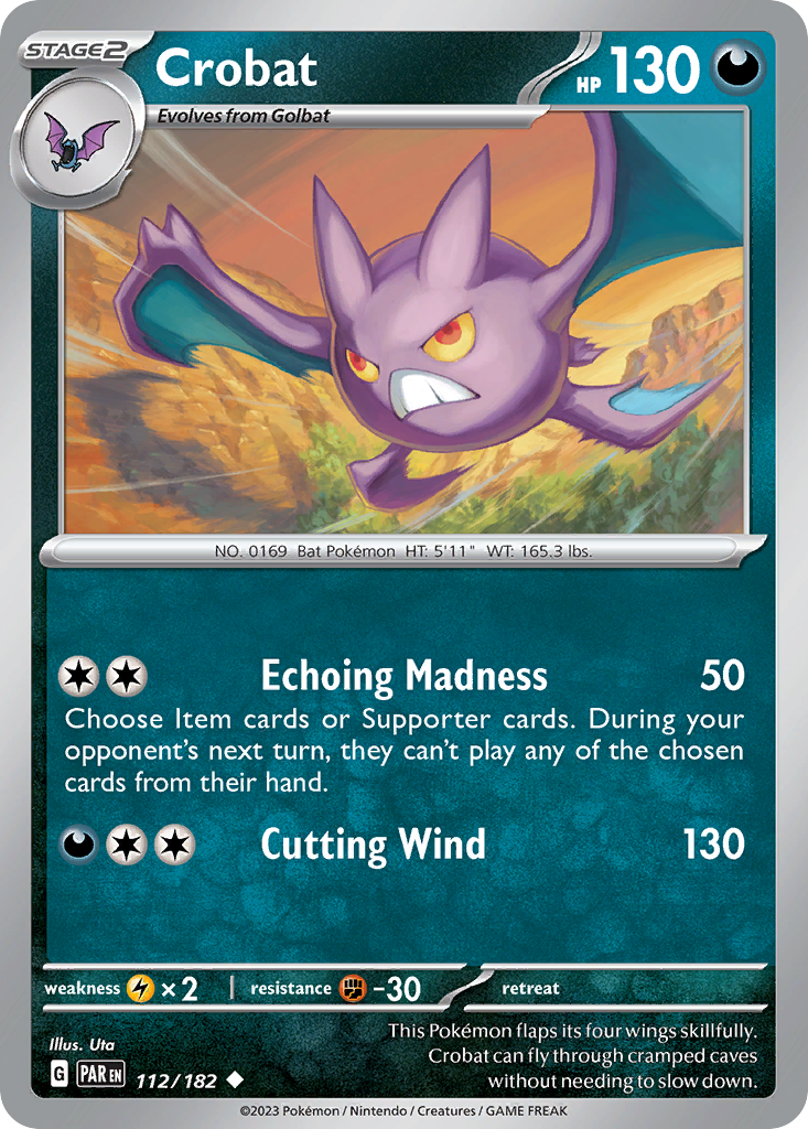 Crobat - 112/182 - Paradox Rift SV4 - Uncommon