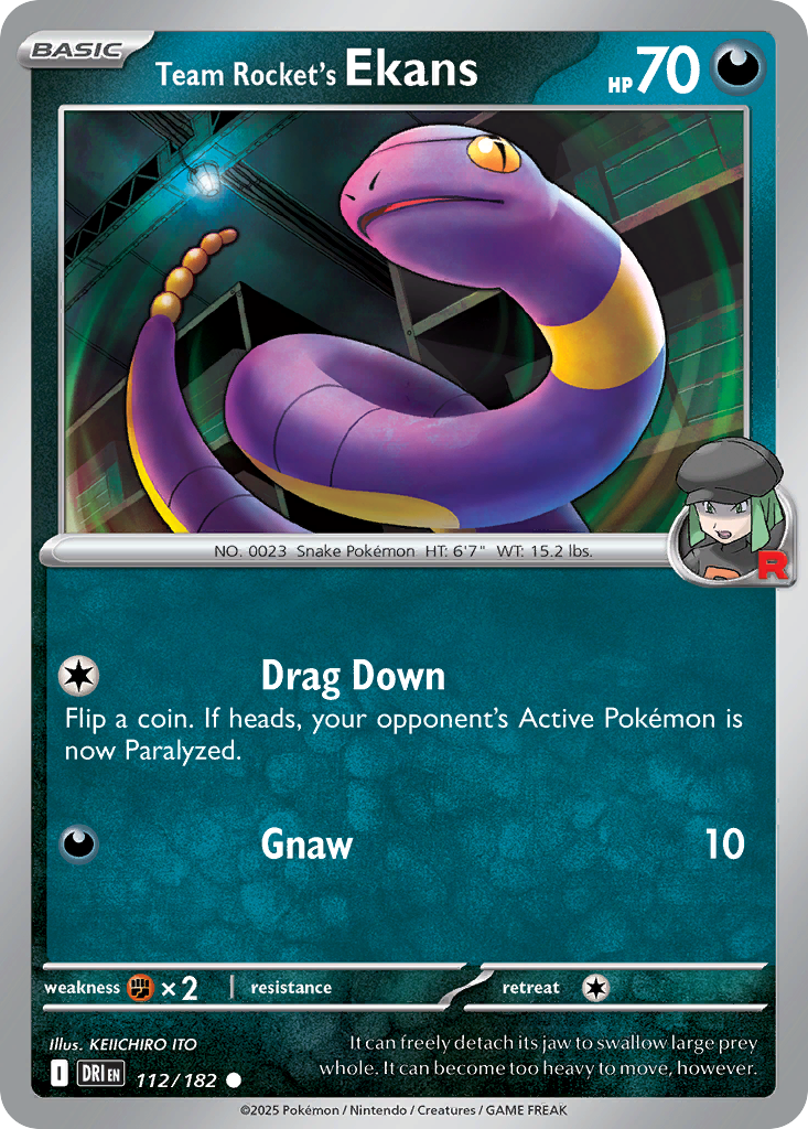 Team Rocket's Ekans - 112/182 - Destined Rivals SV10 - Common
